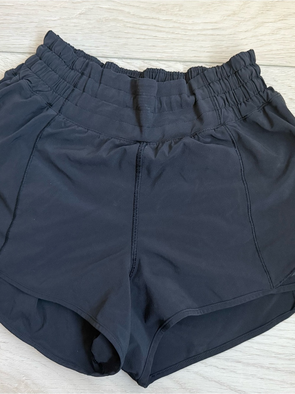 lululemon athletica Black Wide-Waistband Athletic Shorts